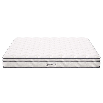 Modway - Jenna 8" Innerspring and Foam King Mattress by Modway  Mattresses Twin White - MOD-6136-WHI