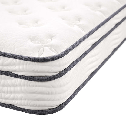 Modway - Jenna 8" Innerspring and Foam King Mattress by Modway  Mattresses Twin White - MOD-6136-WHI