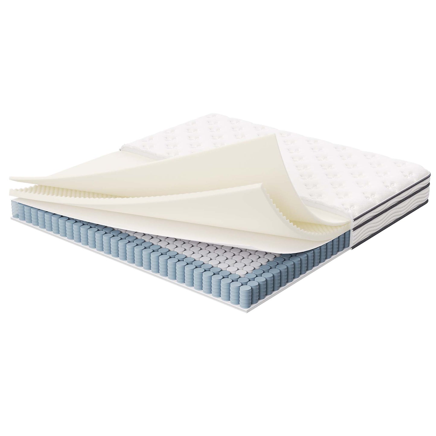 Modway - Jenna 8" Innerspring and Foam King Mattress by Modway  Mattresses Twin White - MOD-6136-WHI
