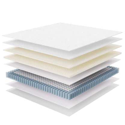 Modway - Jenna 8" Innerspring and Foam King Mattress by Modway  Mattresses Twin White - MOD-6136-WHI