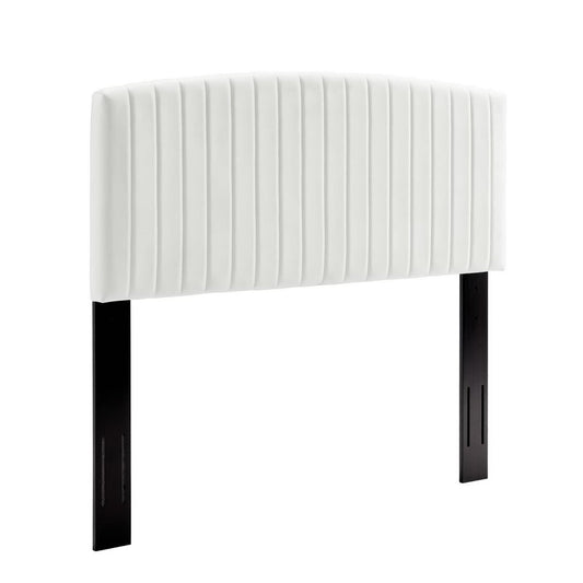 Modway - Rebecca Performance Velvet Twin Headboard by Modway  Bedroom Headboards White - MOD-6140-WHI