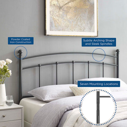 Modway - Abigail Metal King Headboard by Modway  Bedroom Headboards Gray - MOD-6159-GRY