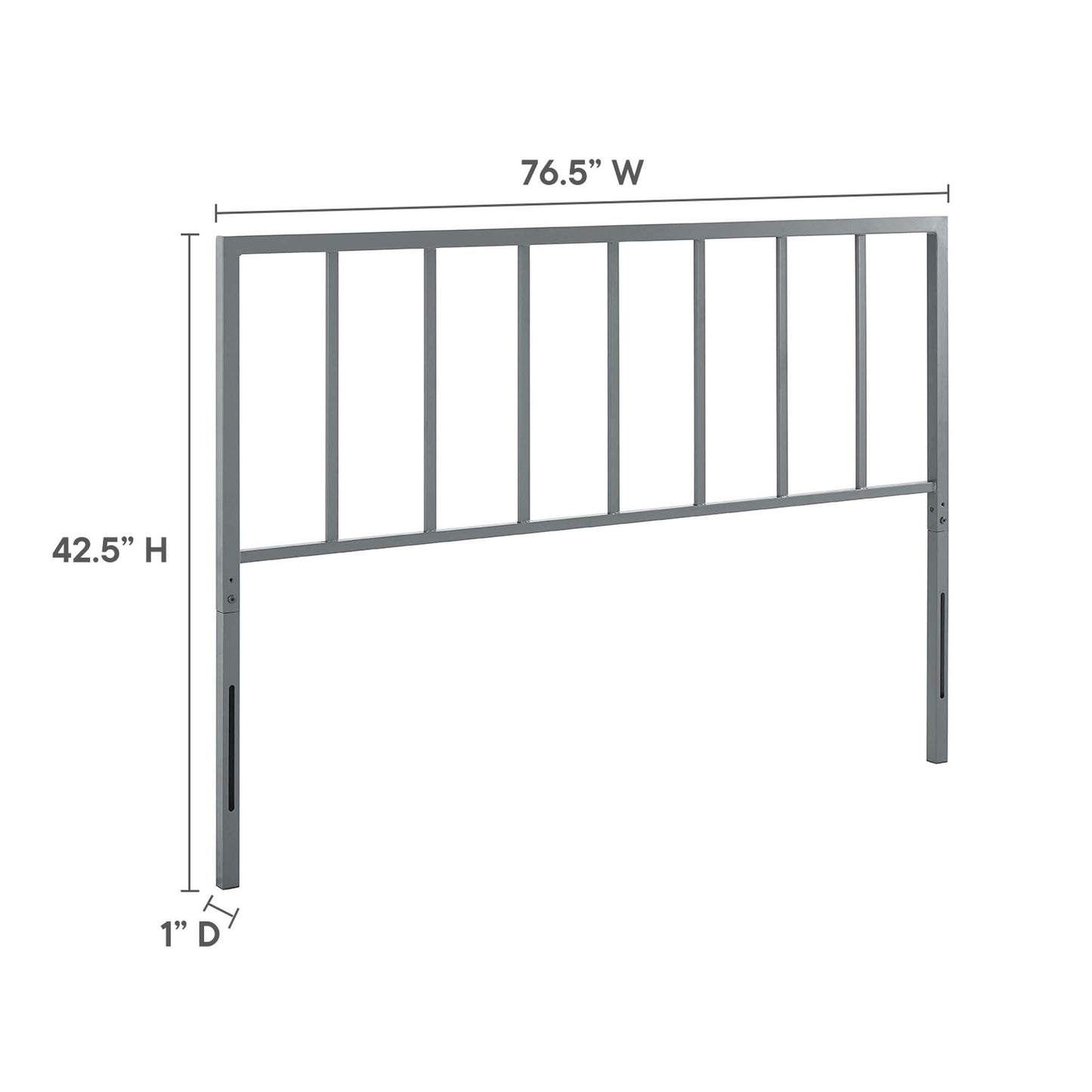 Modway Outlet Tatum Metal King Headboard by Modway  Bedroom Furniture Gray - MOD-6171-GRY