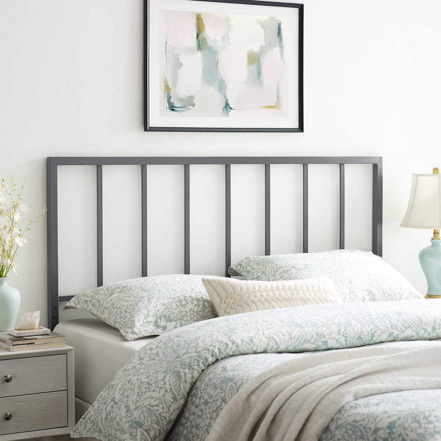 Modway Outlet Tatum Metal King Headboard by Modway  Bedroom Furniture Gray - MOD-6171-GRY
