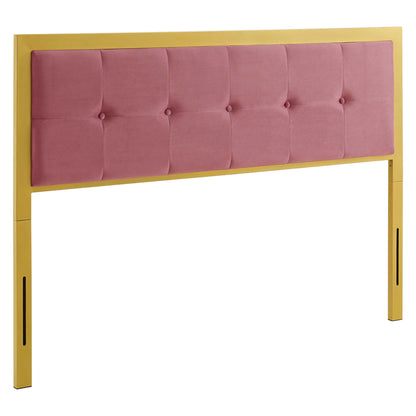 Modway Outlet Teagan Tufted Performance Velvet King Headboard by Modway  Bedroom Furniture Gold Dusty Rose - MOD-6179-GLD-DUS
