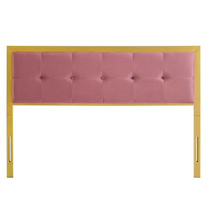 Modway Outlet Teagan Tufted Performance Velvet King Headboard by Modway  Bedroom Furniture Gold Dusty Rose - MOD-6179-GLD-DUS