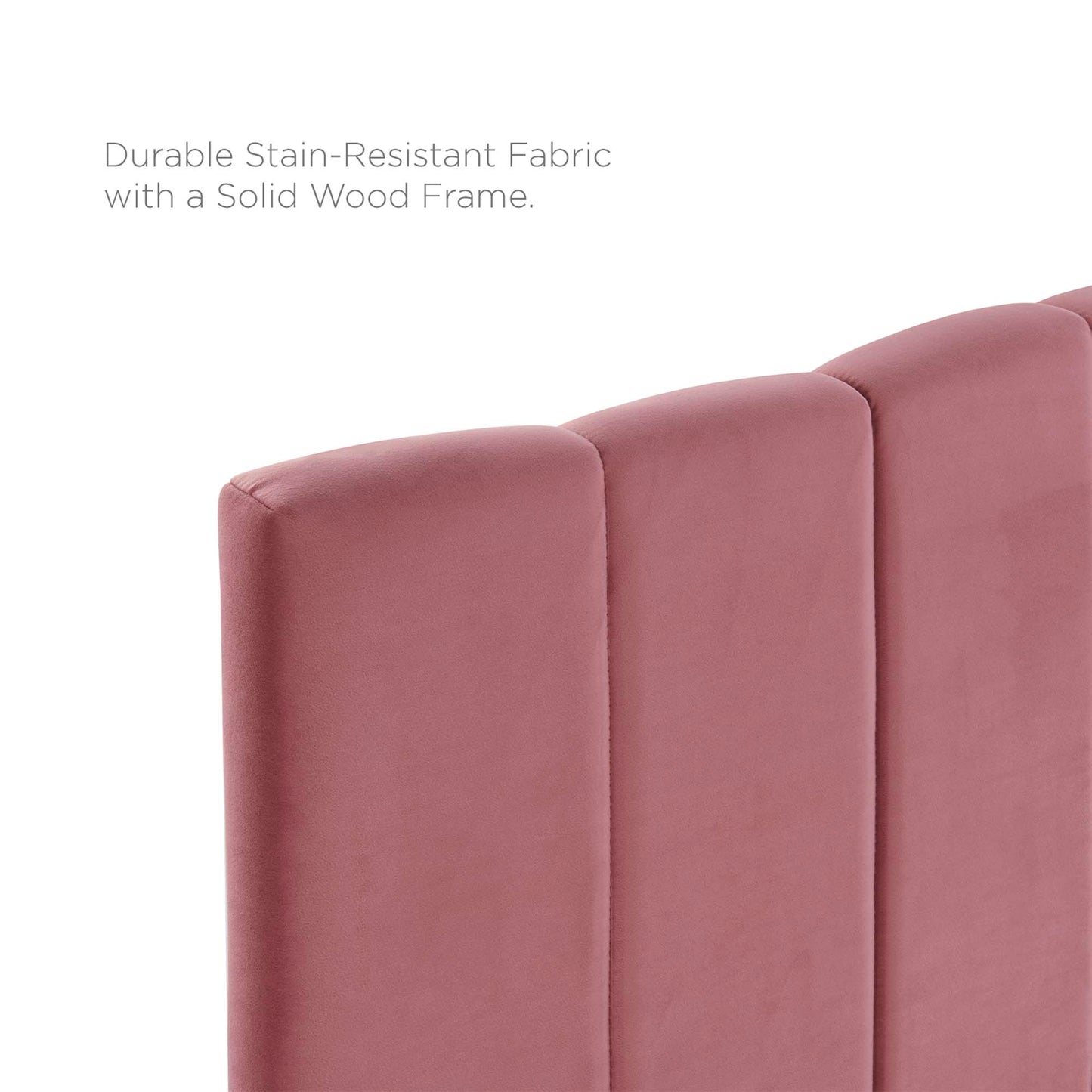 Modway Outlet Camilla Channel Tufted Performance Velvet King/California King Headboard by Modway  Bedroom Furniture Dusty Rose - MOD-6183-DUS