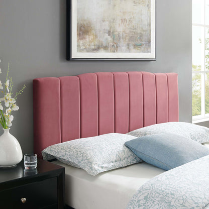 Modway Outlet Camilla Channel Tufted Performance Velvet King/California King Headboard by Modway  Bedroom Furniture Dusty Rose - MOD-6183-DUS