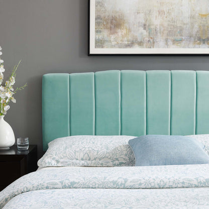 Modway Outlet Camilla Channel Tufted Performance Velvet King/California King Headboard by Modway  Bedroom Furniture Mint - MOD-6183-MIN