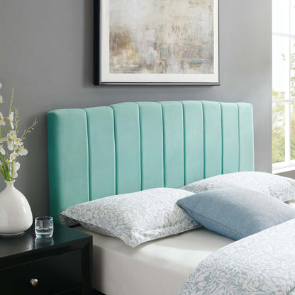 Modway Outlet Camilla Channel Tufted Performance Velvet King/California King Headboard by Modway  Bedroom Furniture Mint - MOD-6183-MIN