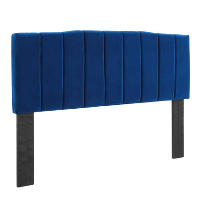 Modway Outlet Camilla Channel Tufted Performance Velvet King/California King Headboard by Modway  Bedroom Furniture Navy - MOD-6183-NAV