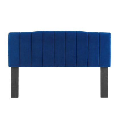 Modway Outlet Camilla Channel Tufted Performance Velvet King/California King Headboard by Modway  Bedroom Furniture Navy - MOD-6183-NAV