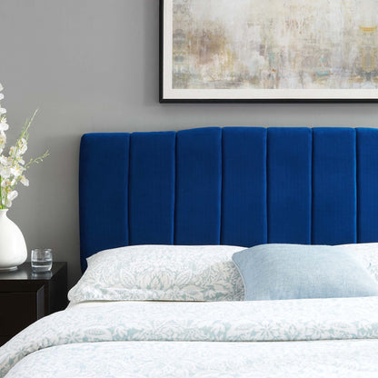 Modway Outlet Camilla Channel Tufted Performance Velvet King/California King Headboard by Modway  Bedroom Furniture Navy - MOD-6183-NAV