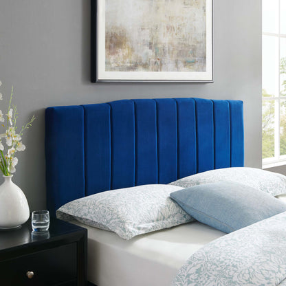 Modway Outlet Camilla Channel Tufted Performance Velvet King/California King Headboard by Modway  Bedroom Furniture Navy - MOD-6183-NAV