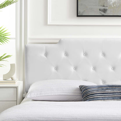 Modway Outlet Juliet Tufted Performance Velvet Full/Queen Headboard by Modway  Bedroom Furniture White - MOD-6185-WHI