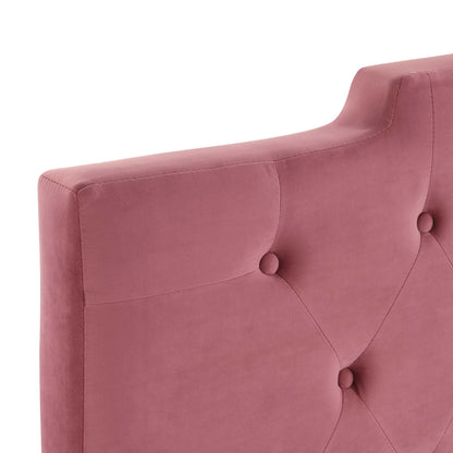 Modway Outlet Juliet Tufted Performance Velvet King/California King Headboard by Modway  Bedroom Furniture Dusty Rose - MOD-6186-DUS