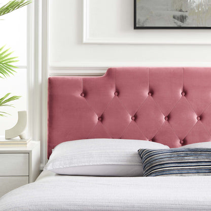Modway Outlet Juliet Tufted Performance Velvet King/California King Headboard by Modway  Bedroom Furniture Dusty Rose - MOD-6186-DUS