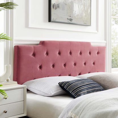 Modway Outlet Juliet Tufted Performance Velvet King/California King Headboard by Modway  Bedroom Furniture Dusty Rose - MOD-6186-DUS