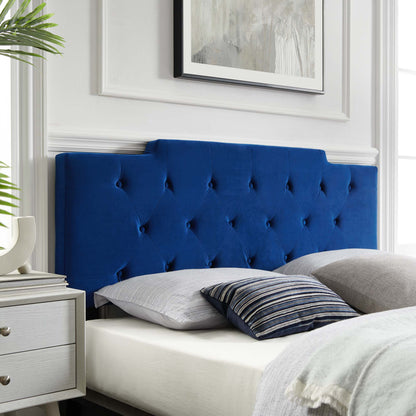 Modway Outlet Juliet Tufted Performance Velvet King/California King Headboard by Modway  Bedroom Furniture Navy - MOD-6186-NAV