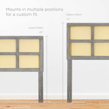 Modway Outlet Luana Cane Full Headboard by Modway  Bedroom Furniture Gray - MOD-6197-GRY