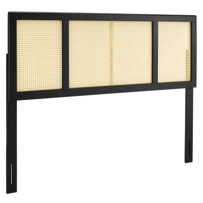 Modway Outlet Delmare Cane Full Headboard by Modway  Bedroom Furniture Black - MOD-6200-BLK