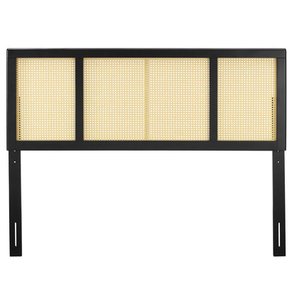 Modway Outlet Delmare Cane Full Headboard by Modway  Bedroom Furniture Black - MOD-6200-BLK