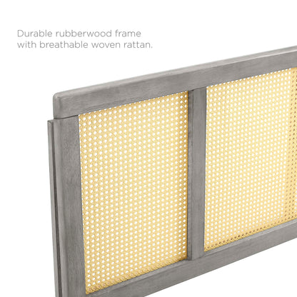 Modway Outlet Delmare Cane Full Headboard by Modway  Bedroom Furniture Gray - MOD-6200-GRY