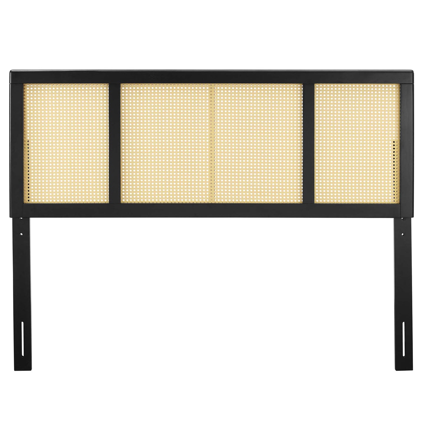 Modway Outlet Delmare Cane King Headboard by Modway  Bedroom Furniture Black - MOD-6202-BLK