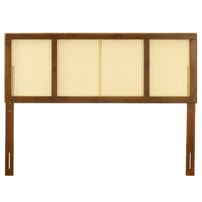 Modway Outlet Delmare Cane King Headboard by Modway  Bedroom Furniture Walnut - MOD-6202-WAL