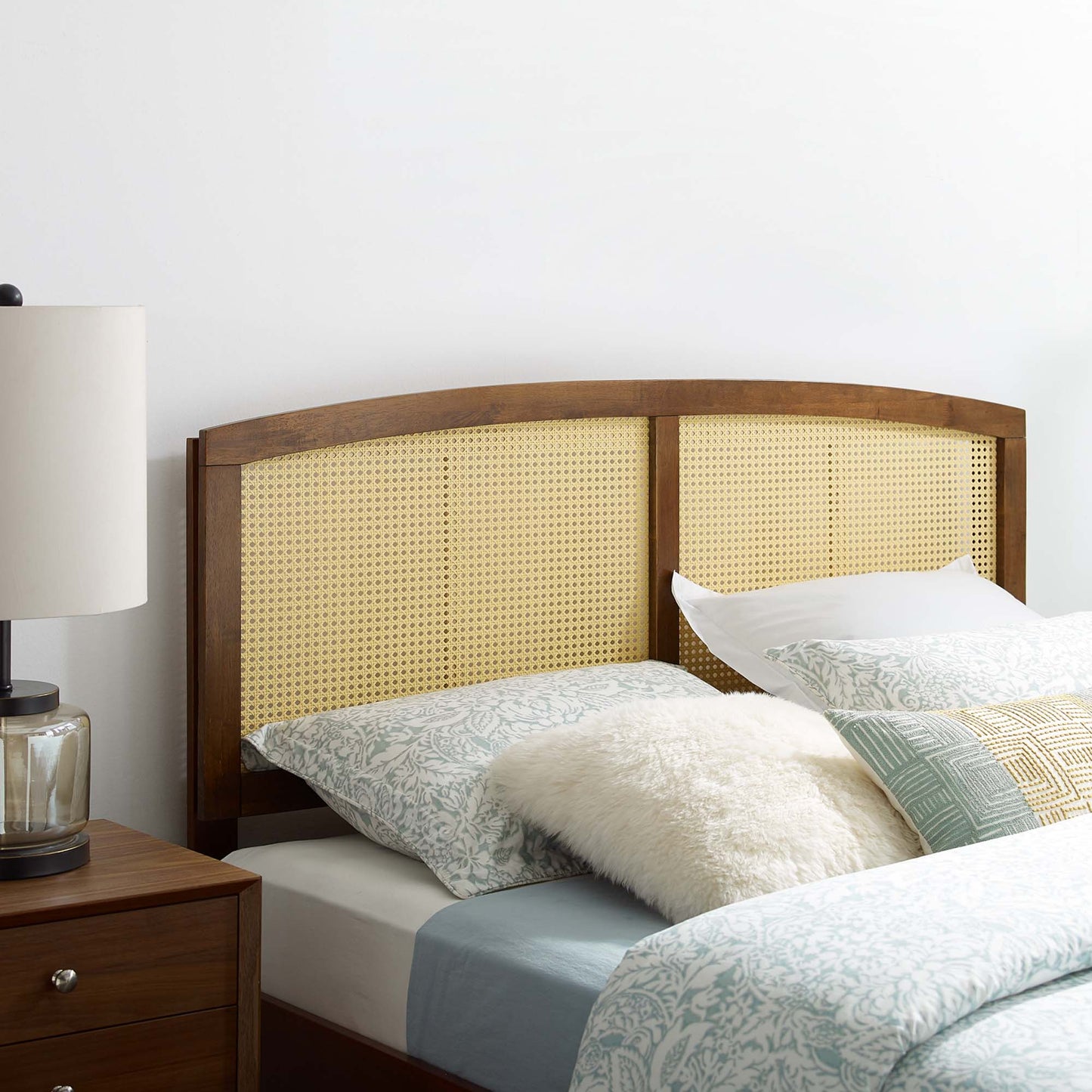 Modway Outlet Halcyon Cane Full Headboard by Modway  Bedroom Furniture Walnut - MOD-6203-WAL