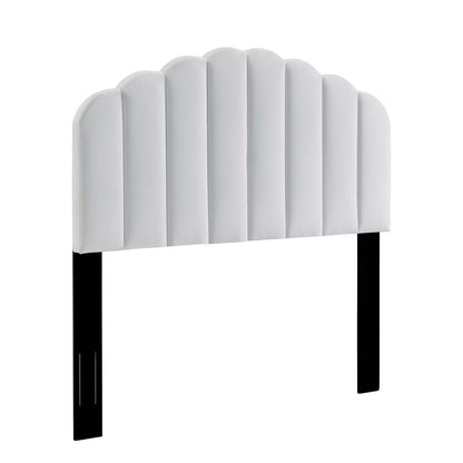 Modway - Veronique Performance Velvet Full/Queen Headboard by Modway  Bedroom Headboards White - MOD-6207-WHI