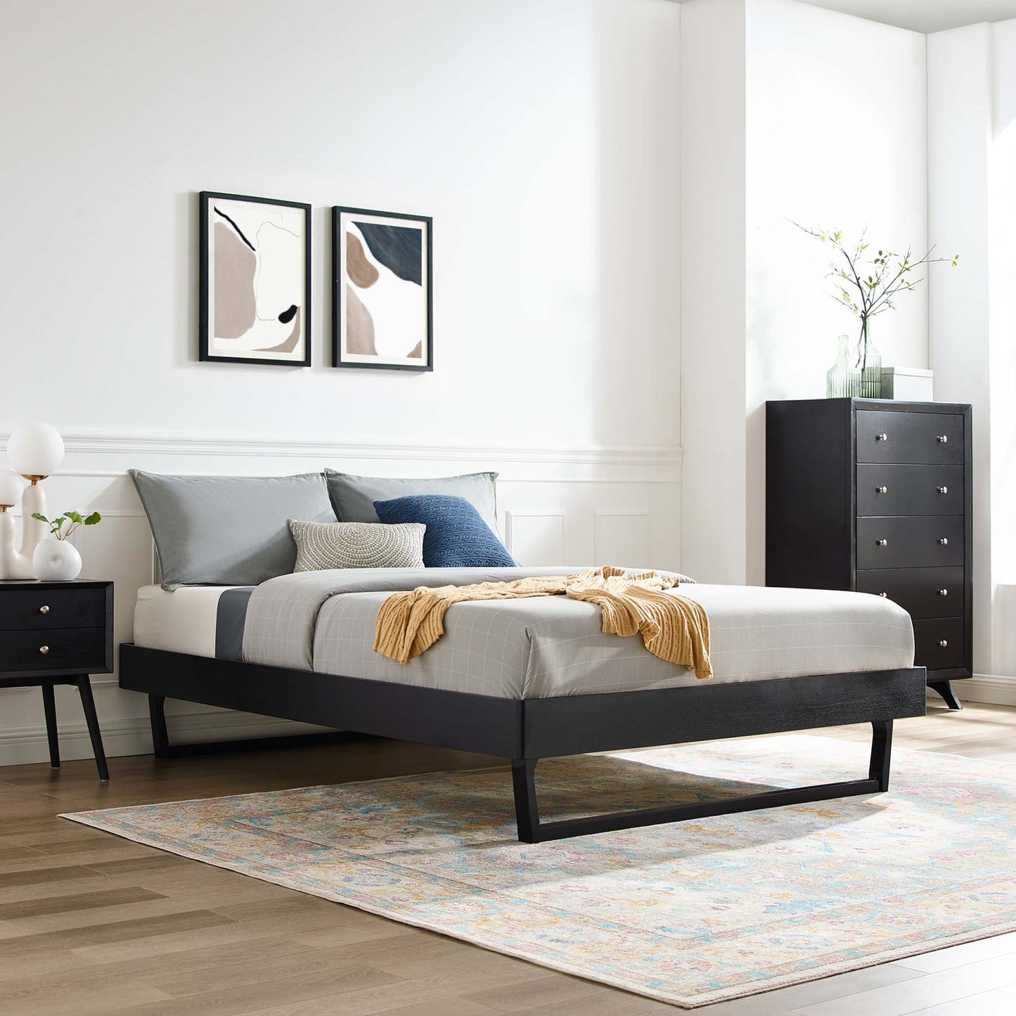 Modway Outlet Billie Wood Queen Platform Bed Frame by Modway  Bedroom Furniture Black - MOD-6214-BLK