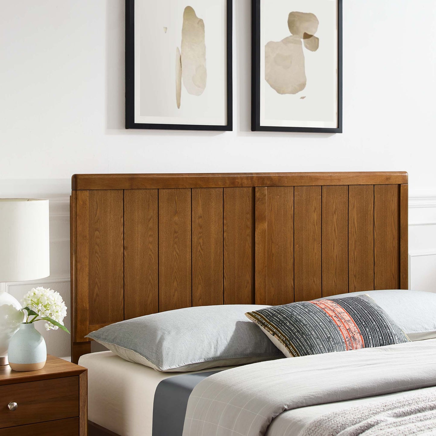 Modway - Robbie Wood Queen Headboard by Modway  Bedroom Headboards Brown - MOD-6218-WAL