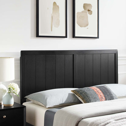 Modway - Robbie Wood King Headboard by Modway  Bedroom Headboards Black - MOD-6219-BLK