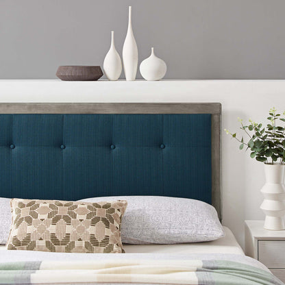 Modway Outlet Draper Tufted Fabric and Wood King Headboard by Modway  Bedroom Furniture Gray Azure - MOD-6227-GRY-AZU