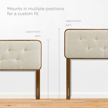 Modway - Collins Tufted Fabric and Wood Full Headboard by Modway  Bedroom Headboards Brown - MOD-6233-WAL-BEI