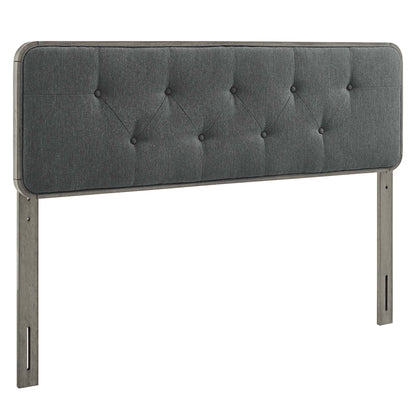 Modway Outlet Collins Tufted Fabric and Wood King Headboard by Modway  Bedroom Furniture Gray Charcoal - MOD-6235-GRY-CHA