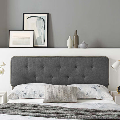 Modway Outlet Collins Tufted Fabric and Wood King Headboard by Modway  Bedroom Furniture Gray Charcoal - MOD-6235-GRY-CHA
