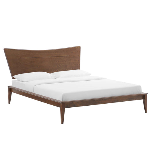 Modway - Astra Wood King Platform Bed by Modway  Bedroom Beds Brown - MOD-6251-WAL