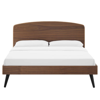 Modway - Bronwen Wood Queen Platform Bed by Modway  Bedroom Beds Brown - MOD-6254-WAL