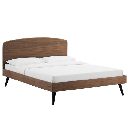 Modway Outlet Bronwen Wood King Platform Bed by Modway  Bedroom Furniture Walnut - MOD-6255-WAL