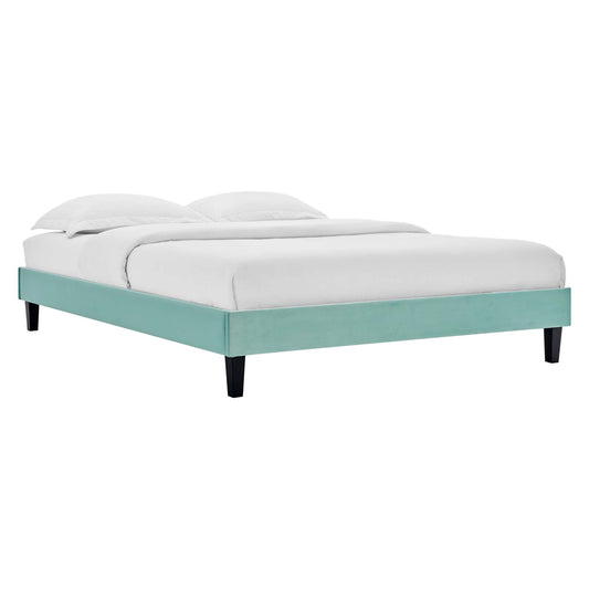 Modway Outlet Reign Performance Velvet Full Platform Bed Frame by Modway  Bedroom Furniture Mint - MOD-6265-MIN