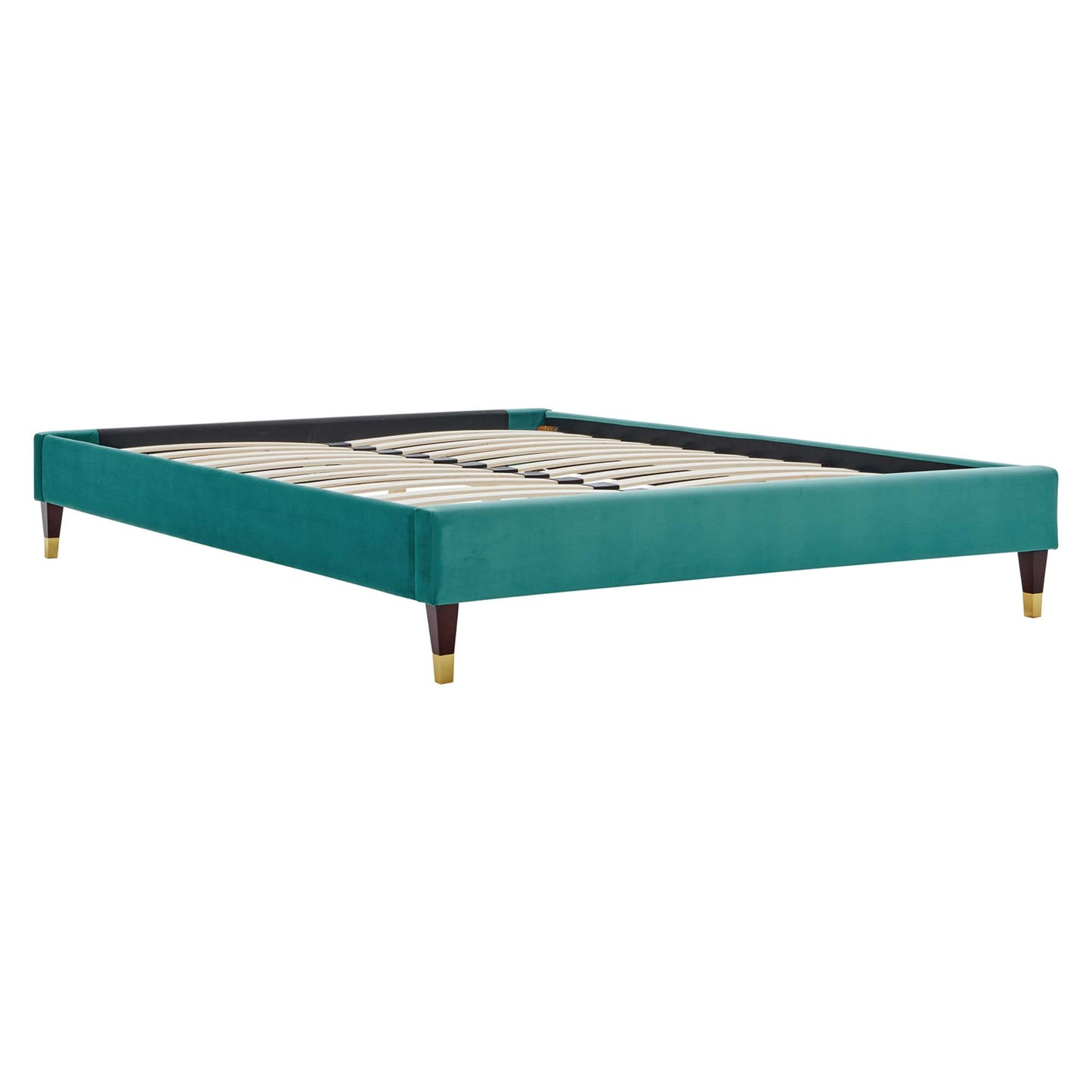 Modway Outlet Harlow Performance Velvet Full Platform Bed Frame by Modway  Bedroom Furniture Teal - MOD-6269-TEA