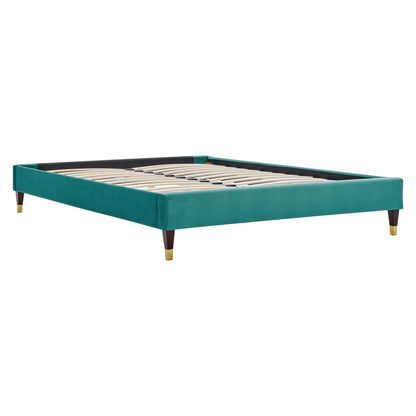 Modway Outlet Harlow Performance Velvet Full Platform Bed Frame by Modway  Bedroom Furniture Teal - MOD-6269-TEA
