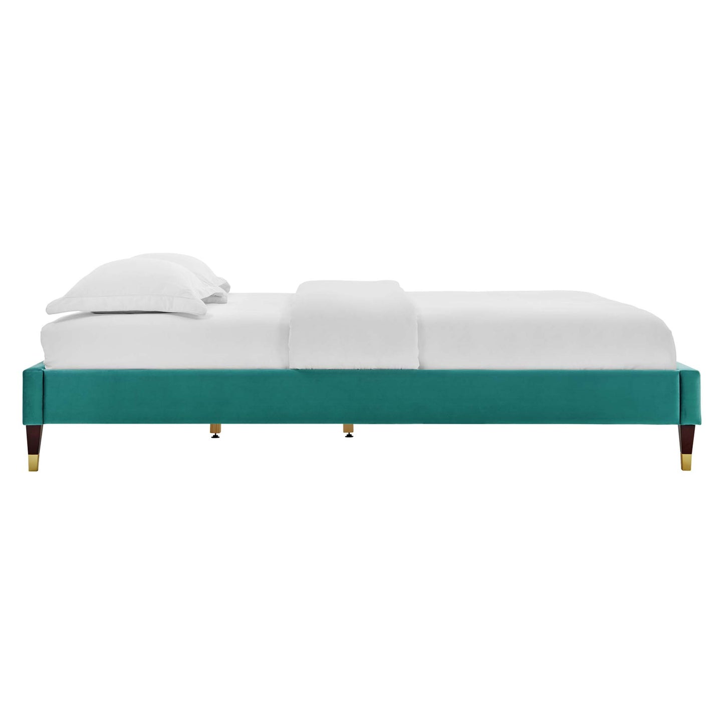 Modway Outlet Harlow Performance Velvet Full Platform Bed Frame by Modway  Bedroom Furniture Teal - MOD-6269-TEA