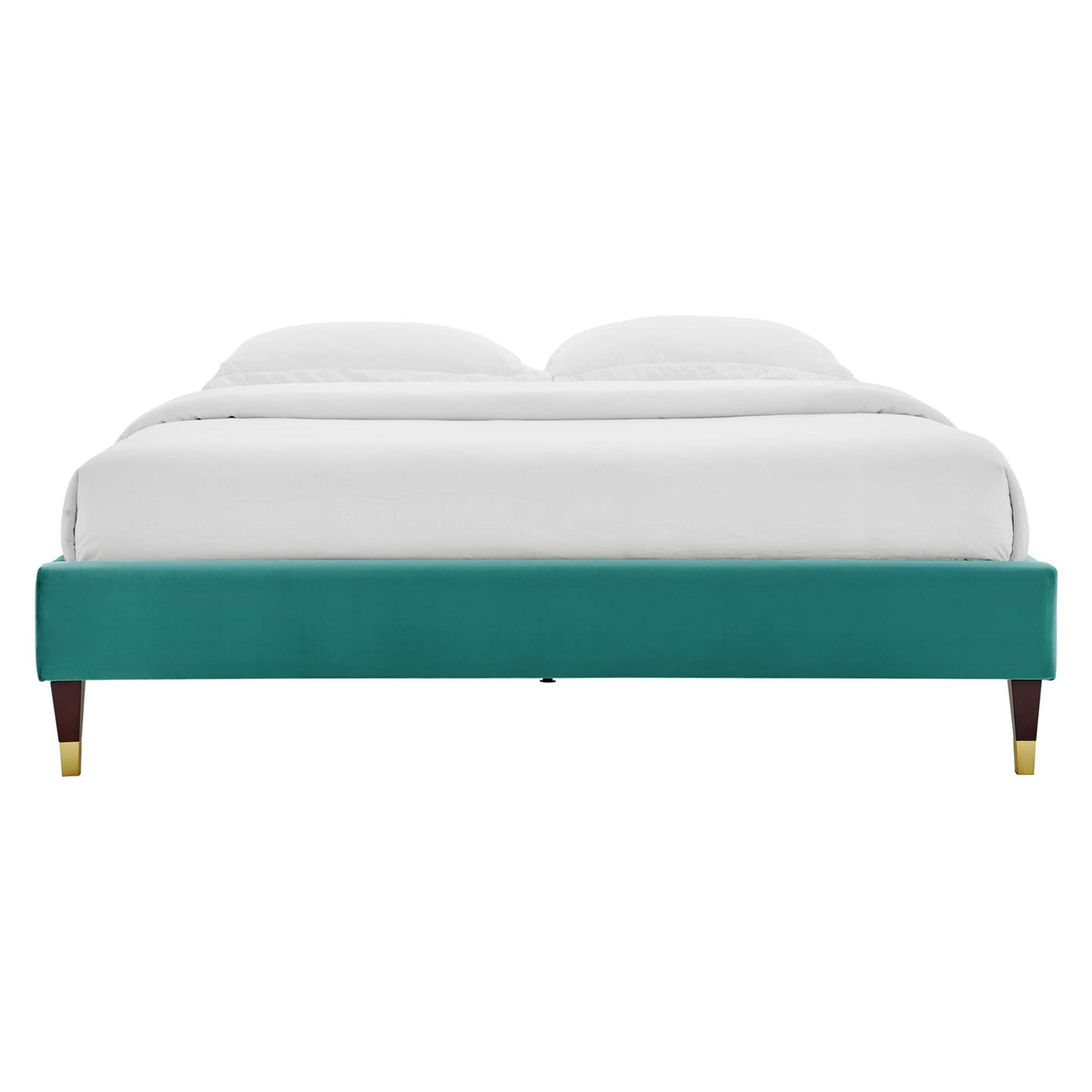 Modway Outlet Harlow Performance Velvet Full Platform Bed Frame by Modway  Bedroom Furniture Teal - MOD-6269-TEA