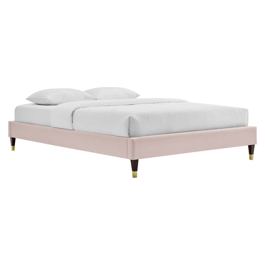 Modway Outlet Harlow Performance Velvet King Platform Bed Frame by Modway  Bedroom Furniture Pink - MOD-6271-PNK