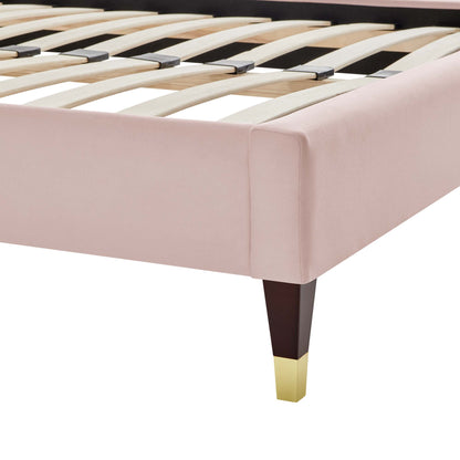 Modway Outlet Harlow Performance Velvet King Platform Bed Frame by Modway  Bedroom Furniture Pink - MOD-6271-PNK