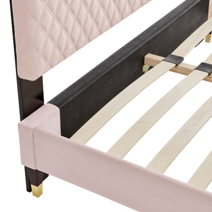Modway Outlet Harlow Performance Velvet King Platform Bed Frame by Modway  Bedroom Furniture Pink - MOD-6271-PNK