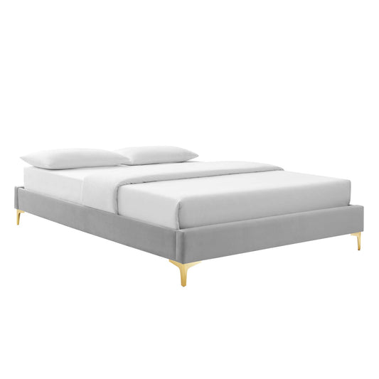 Modway - Sutton Performance Velvet Full Bed Frame by Modway  Bedroom Beds Gray - MOD-6306-LGR